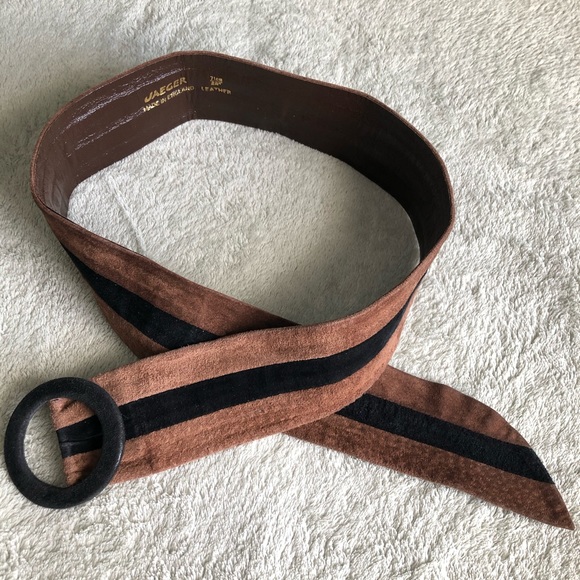🛍Jaeger genuine leather (suede) belt 28” - Picture 1 of 6